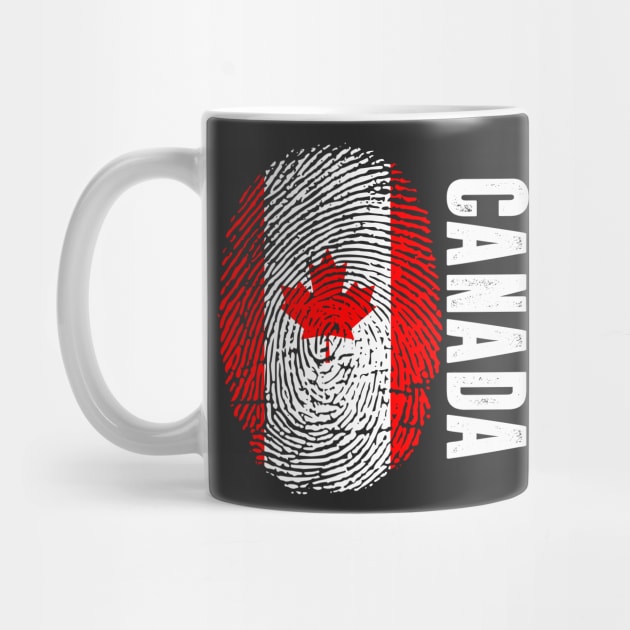 Canada Flag Fingerprint My Story DNA Canadian by Your Culture & Merch